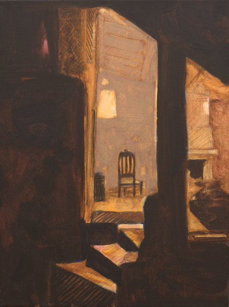 Intérieur V - 30x40 - huile sur toile